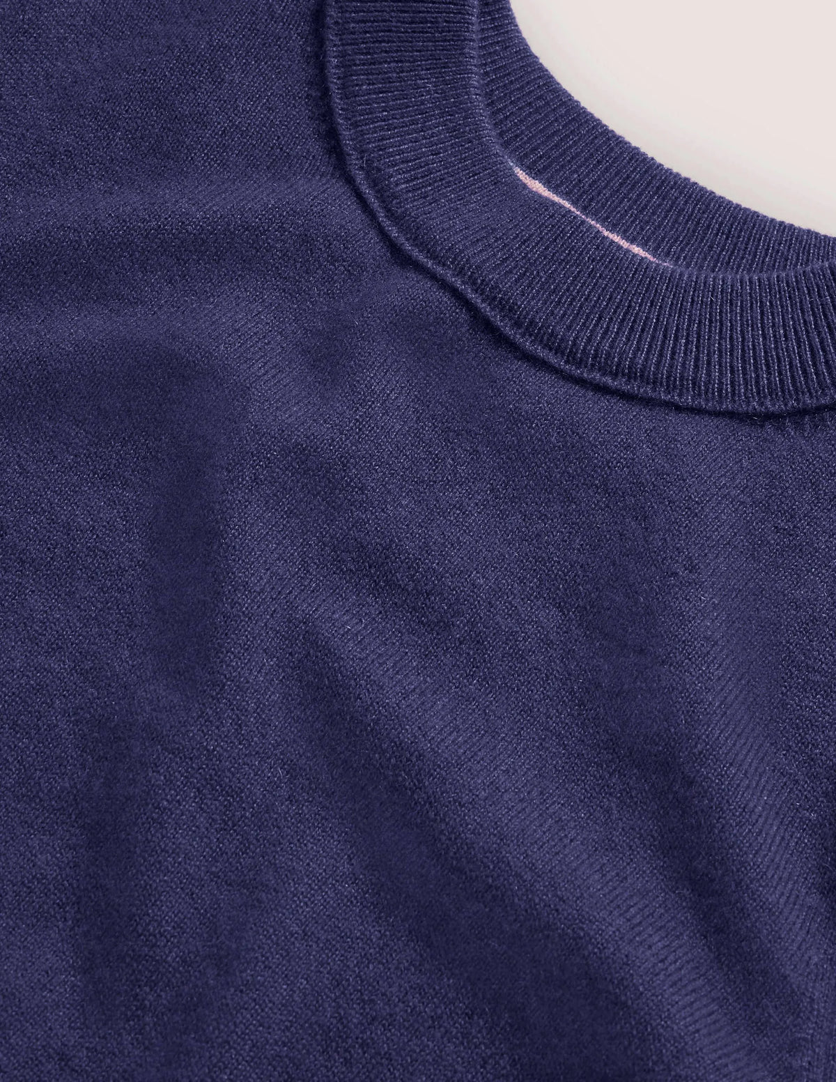 Cashmere Puff Shoulder Sweater-Navy