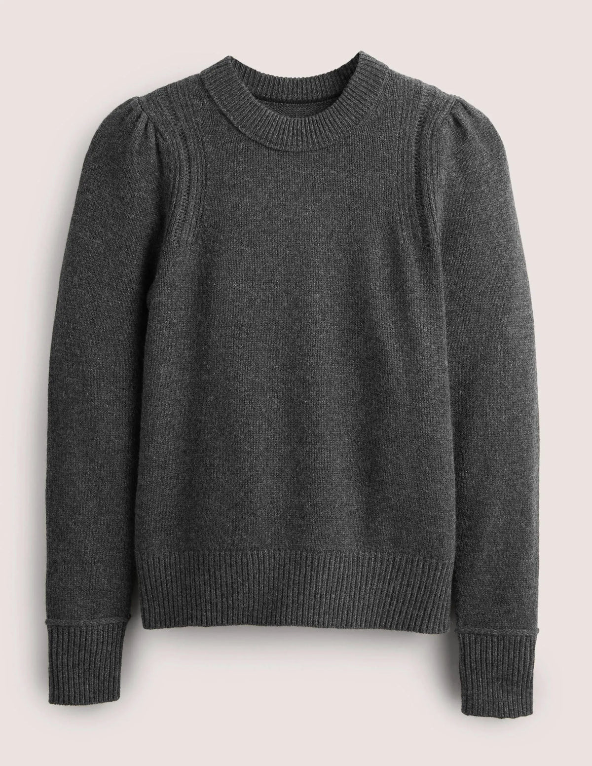 Lofty Cashmere Sweater-Charcoal Melange