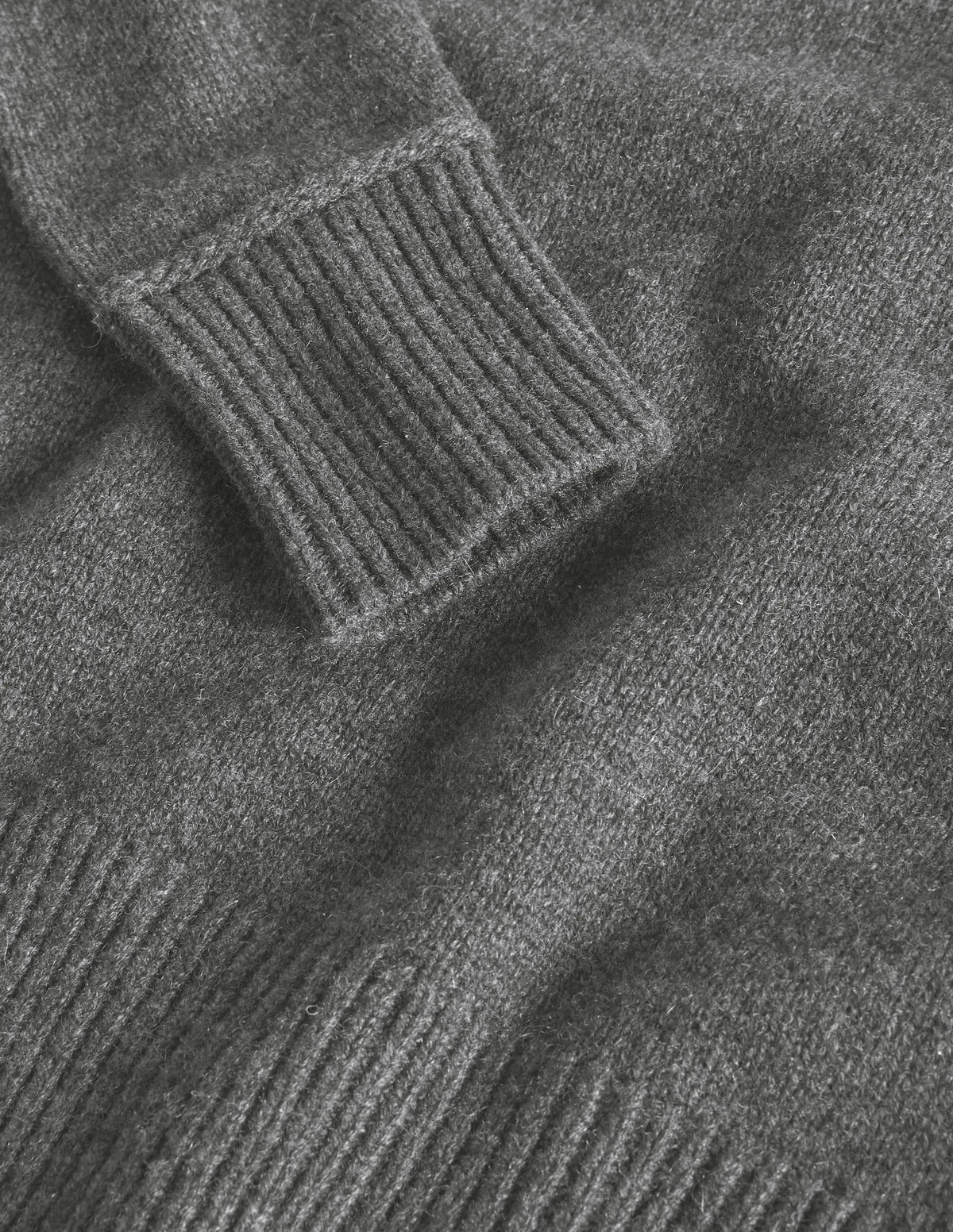 Lofty Cashmere Sweater-Charcoal Melange