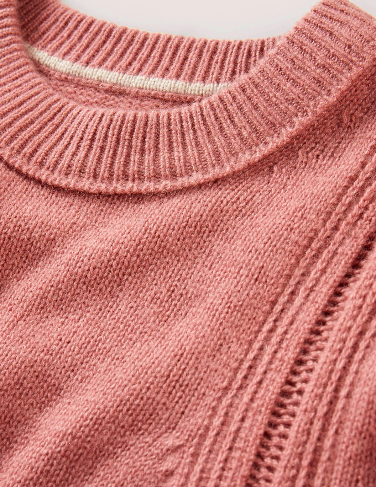 Lofty Cashmere Sweater-Dusty Red Melange