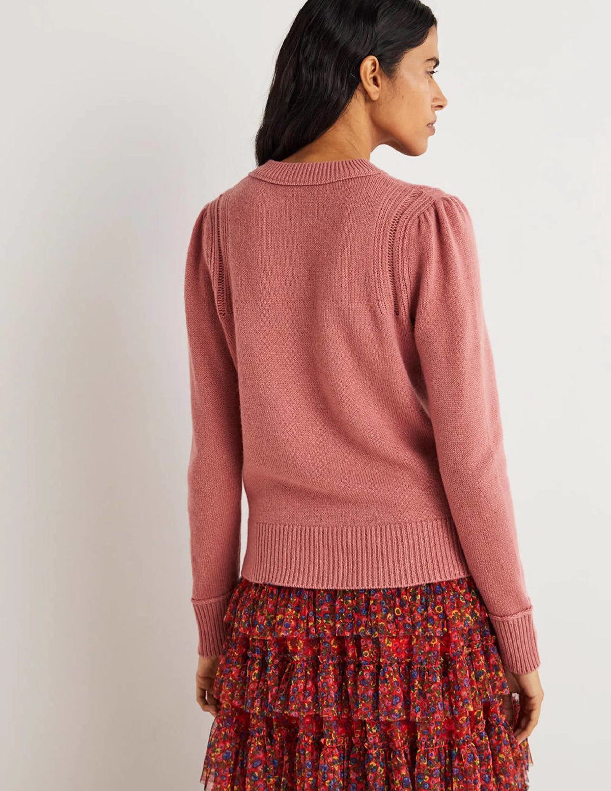 Lofty Cashmere Sweater-Dusty Red Melange