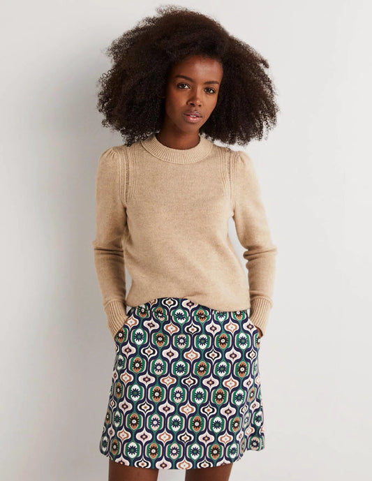 Lofty Cashmere Sweater-Chinchilla Melange