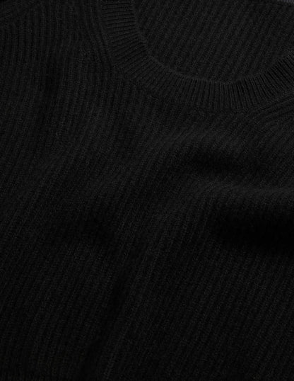 Cashmere Scoop Neck Sweater-Black