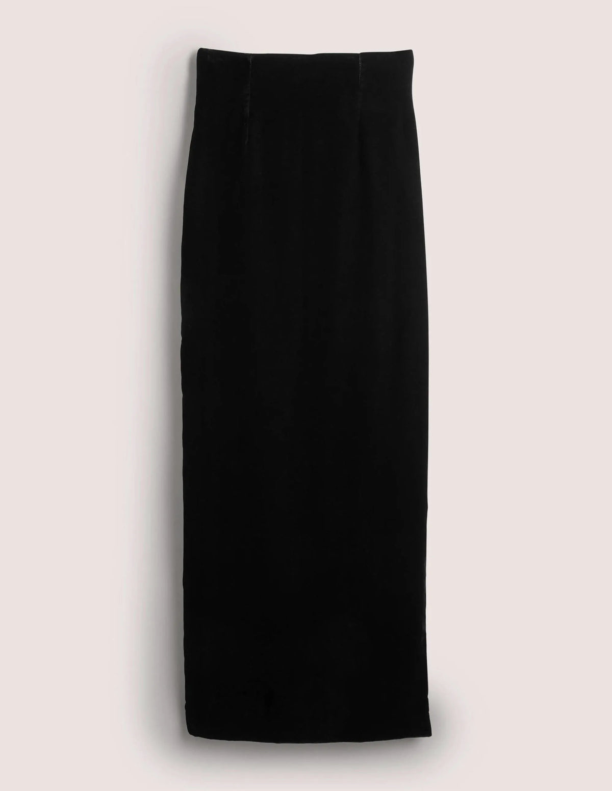 Velvet Party Maxi Skirt-Black