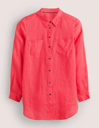 Linen Shirt-Pink Berry