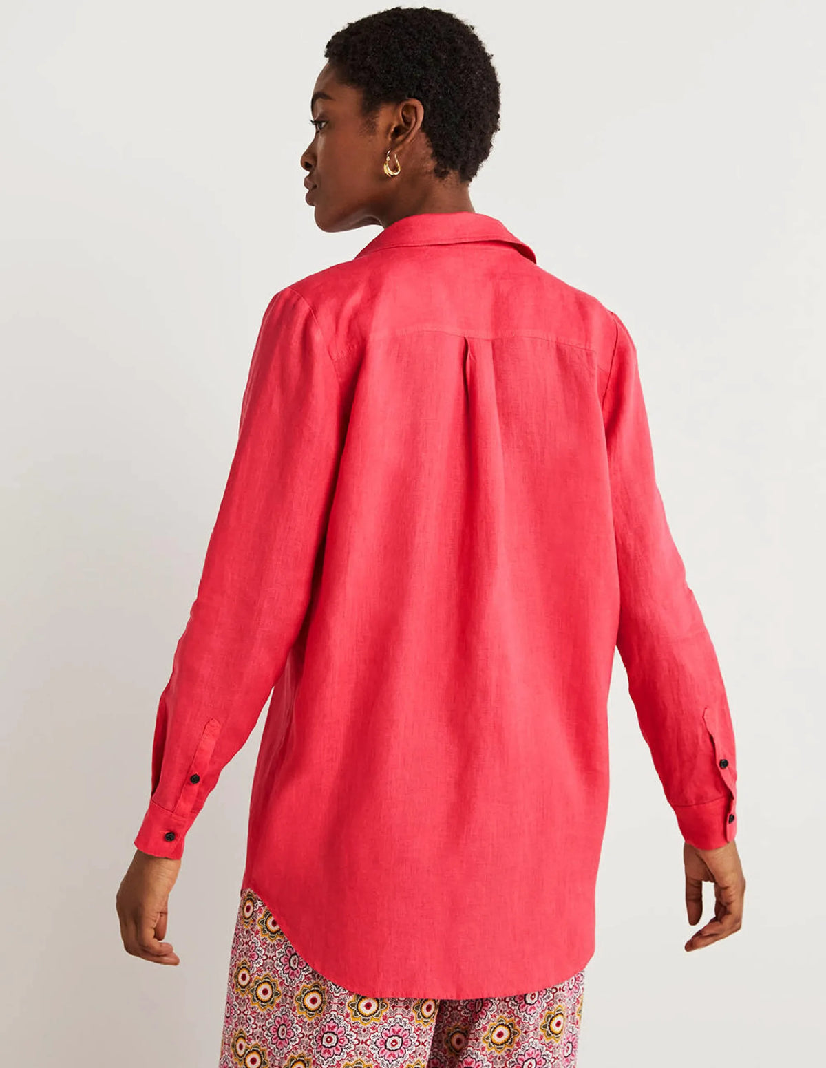 Linen Shirt-Pink Berry