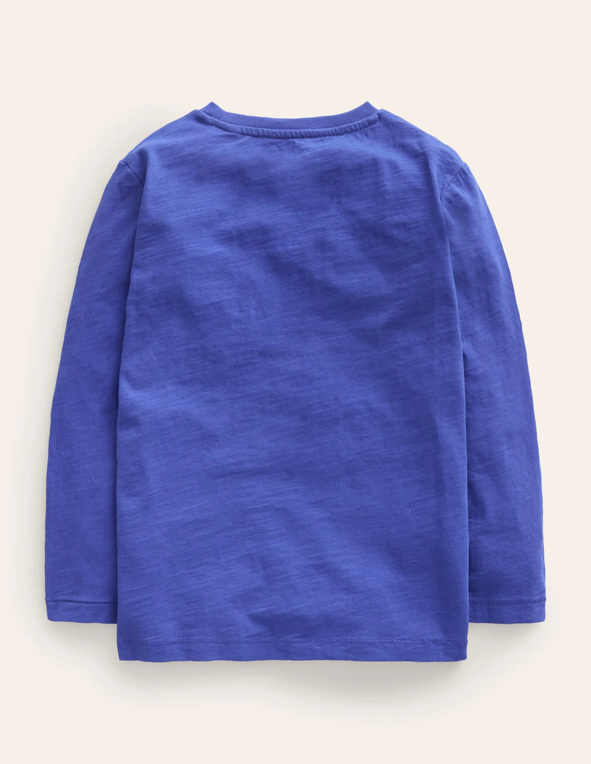 Long-sleeved Washed T-shirt-Bright Blue