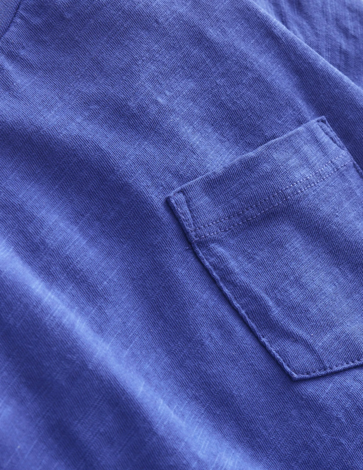 Long-sleeved Washed T-shirt-Bright Blue