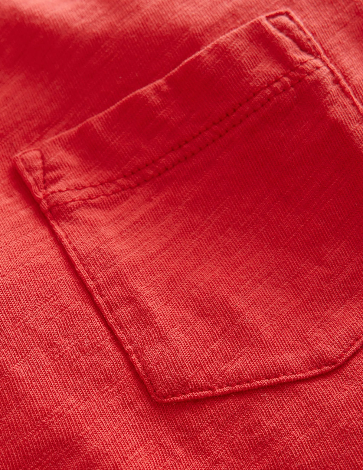 Long-sleeved Washed T-shirt-Rockabilly Red
