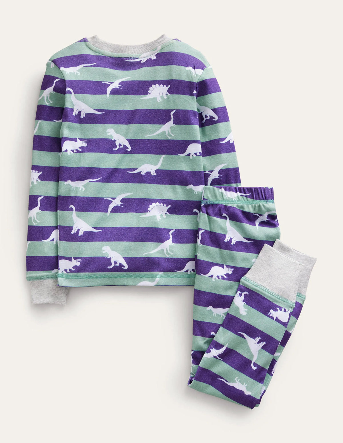 Single Glow-in-the-dark Pajama-Green Smoke Dinosaurs