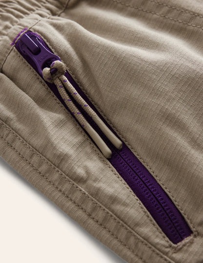 Utility Ripstop Shorts-Stone