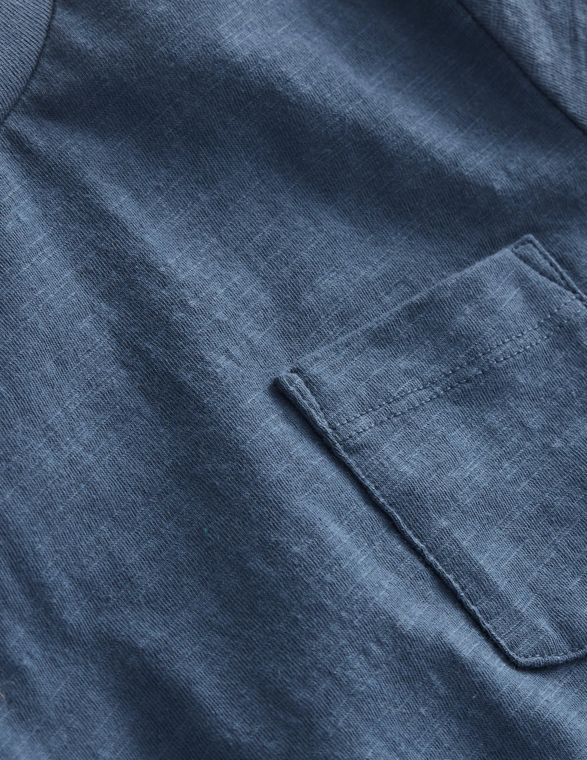 Washed Slub T-shirt-Robot Blue