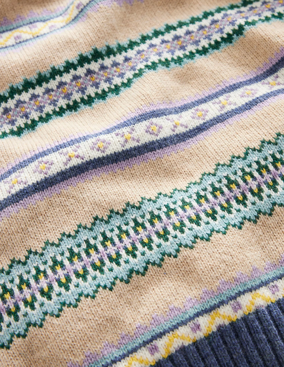 Fair Isle Stripe Crew Sweater-Soft Multi Stripe