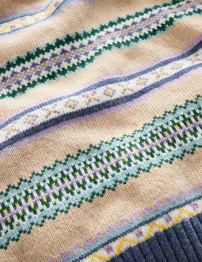 Fair Isle Stripe Crew Sweater-Soft Multi Stripe