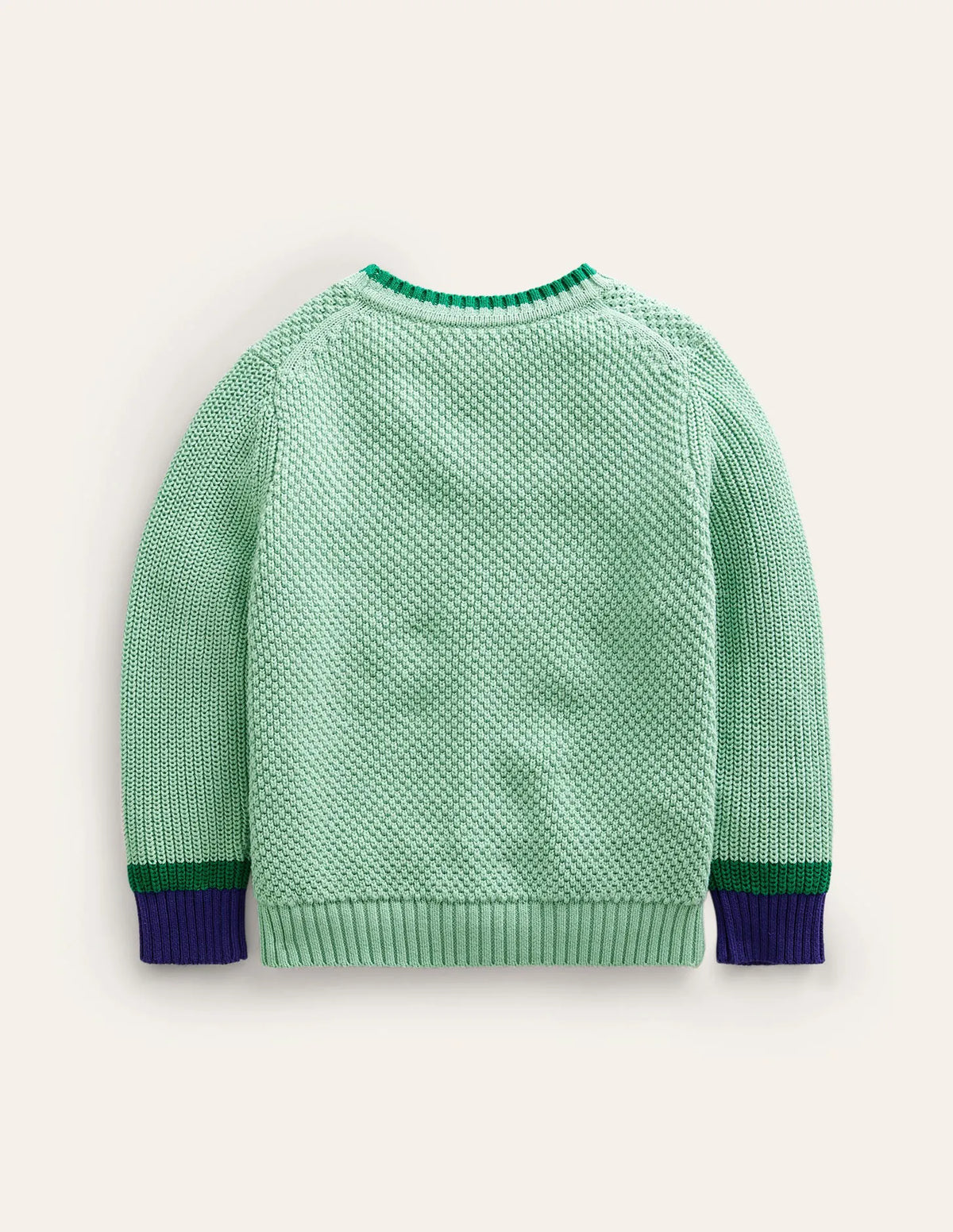Chunky Cotton Sweater-Opal Green