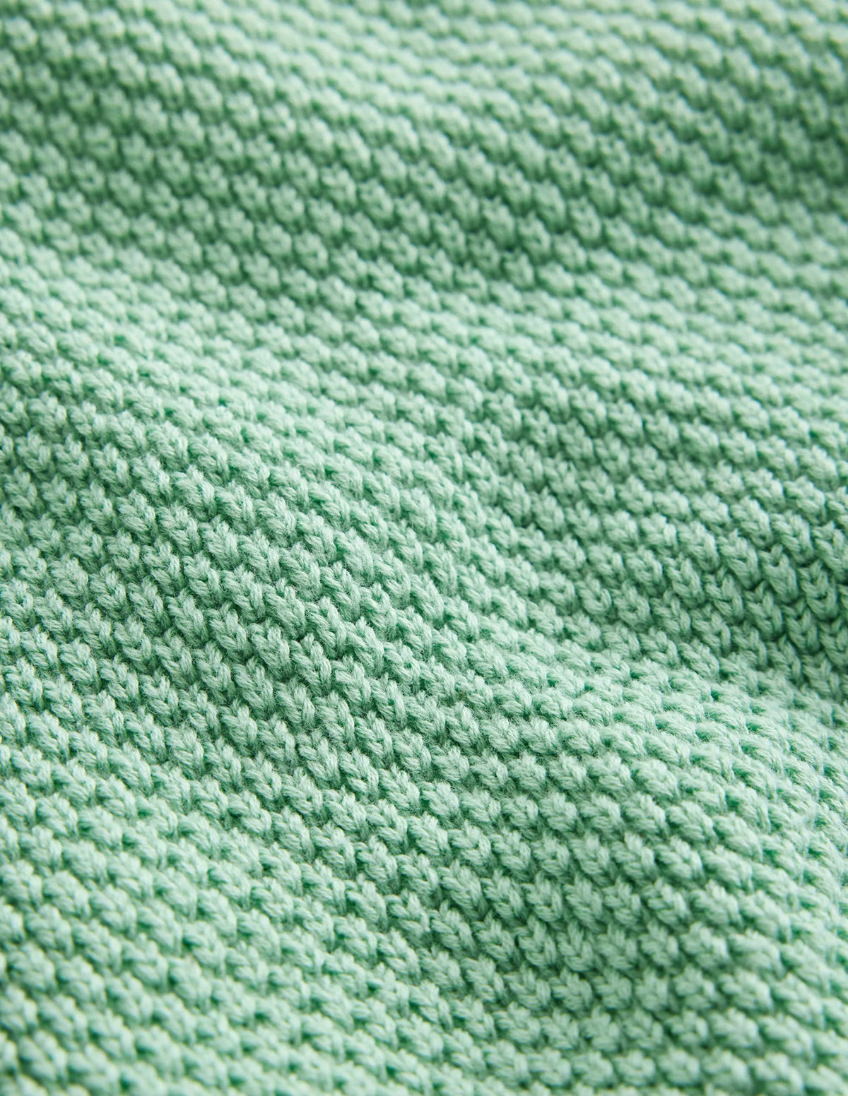 Chunky Cotton Sweater-Opal Green