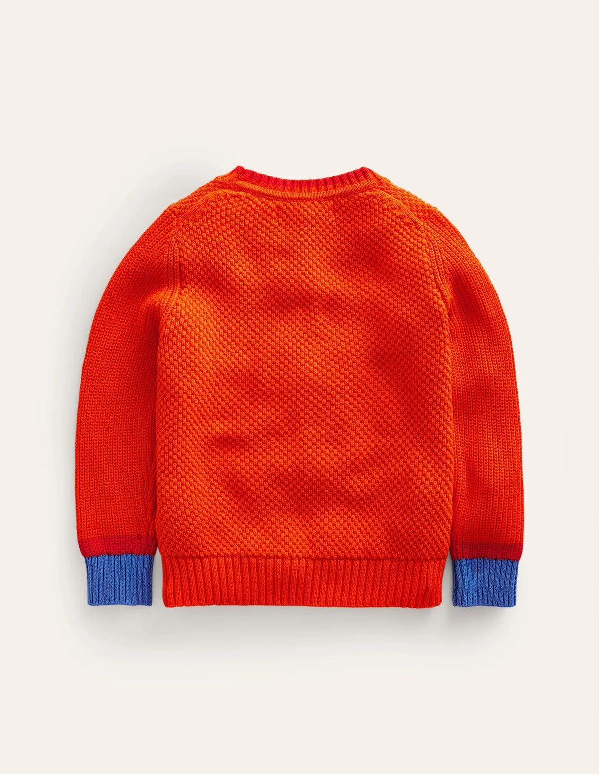 Chunky Cotton Sweater-Mandarin Orange