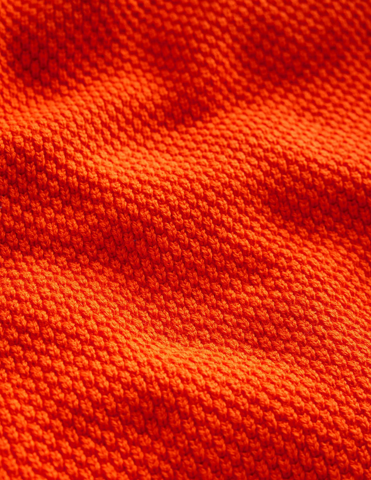 Chunky Cotton Sweater-Mandarin Orange