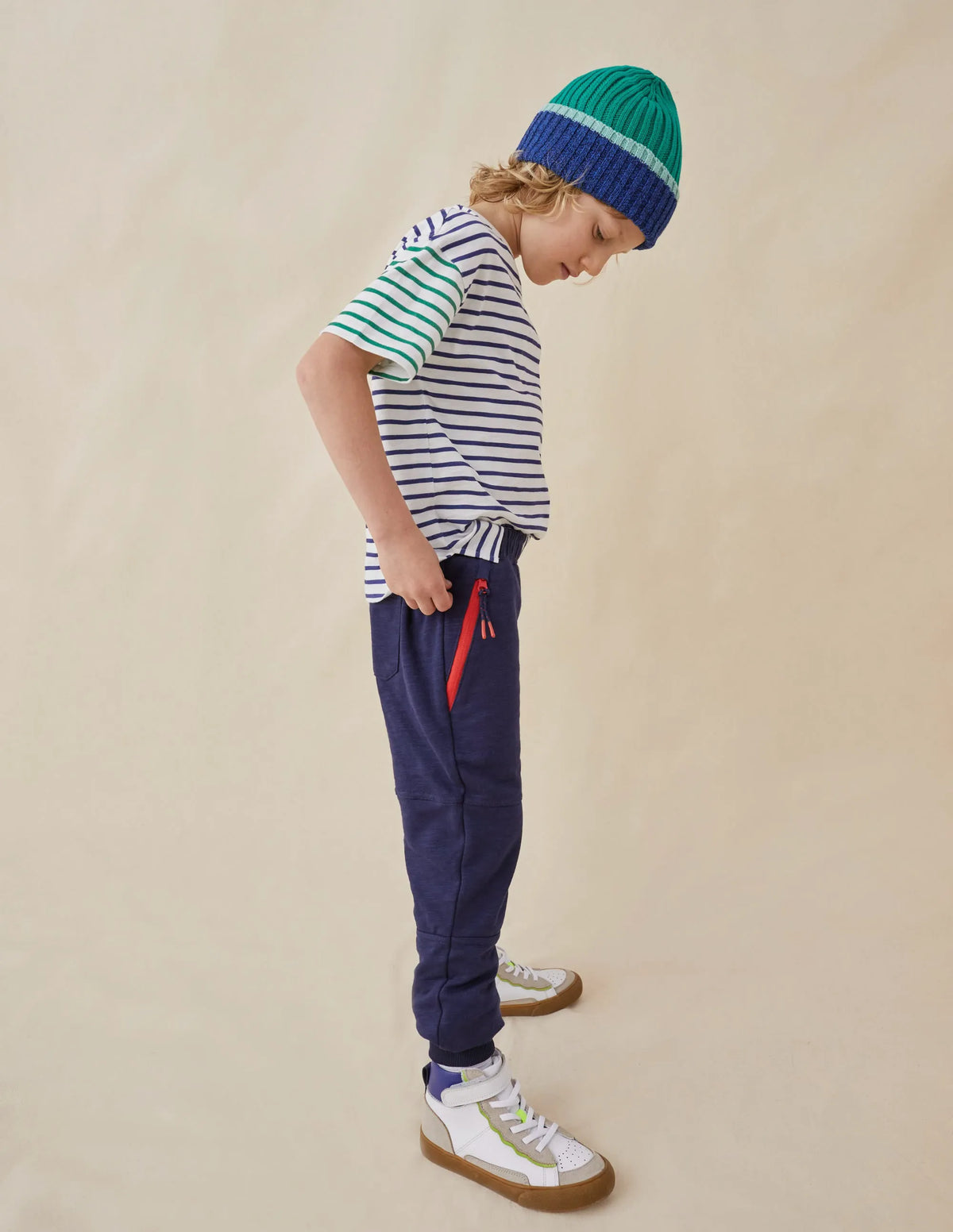 Reinforced Knee Joggers-College Navy