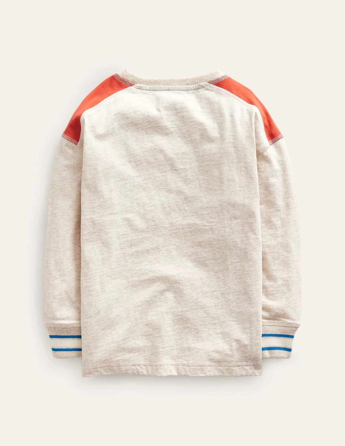 Textured Detail T-shirt-Oatmeal Marl