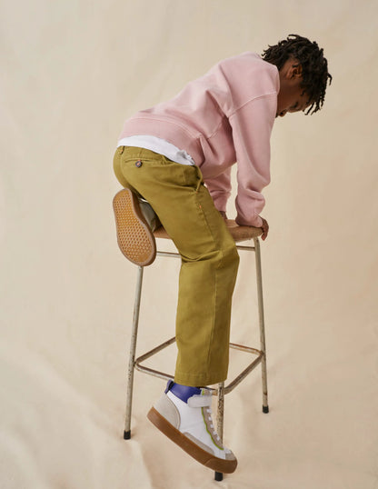 Straight Leg Chinos-Green Olive