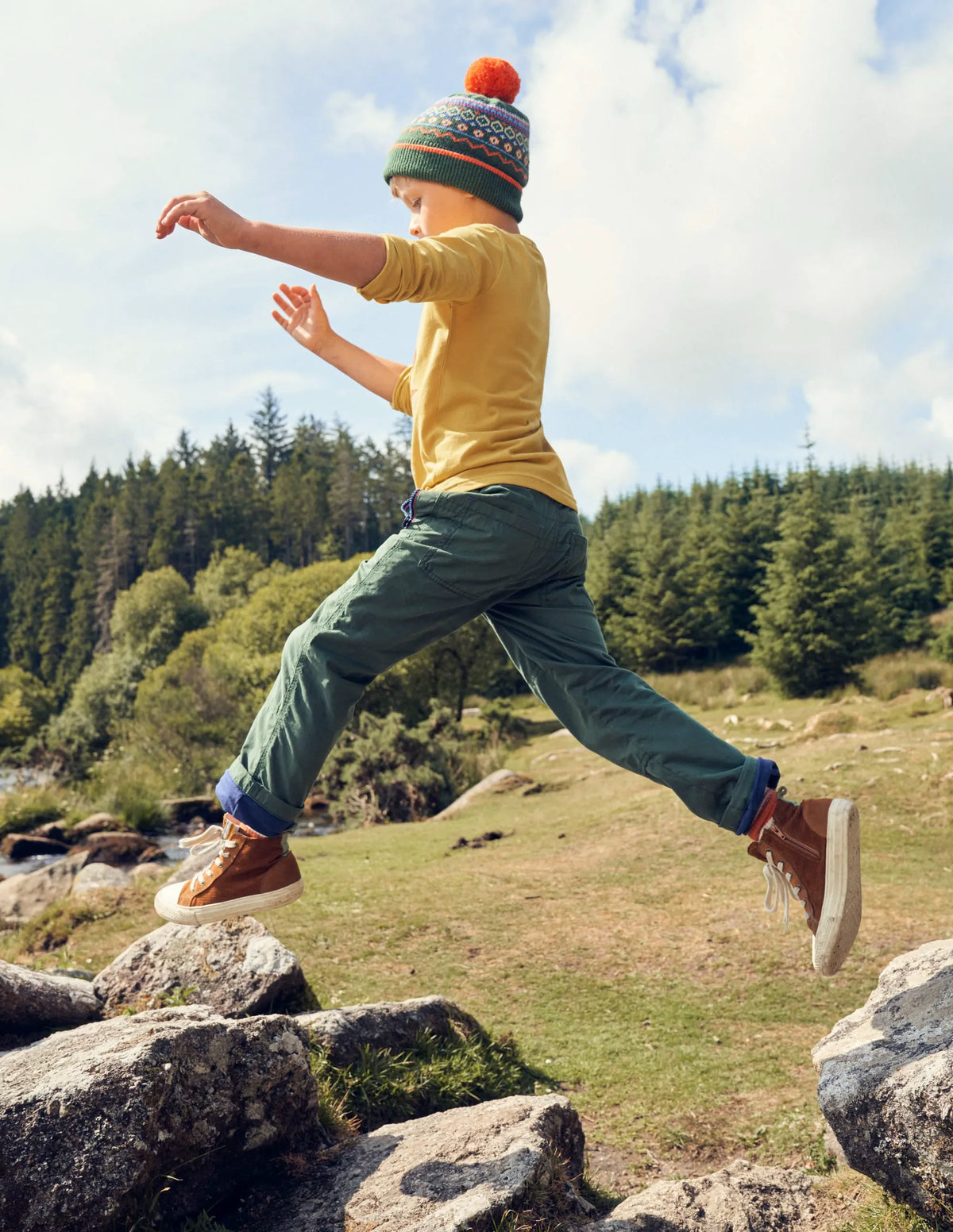 Cosy Lined Pants-Monster Green