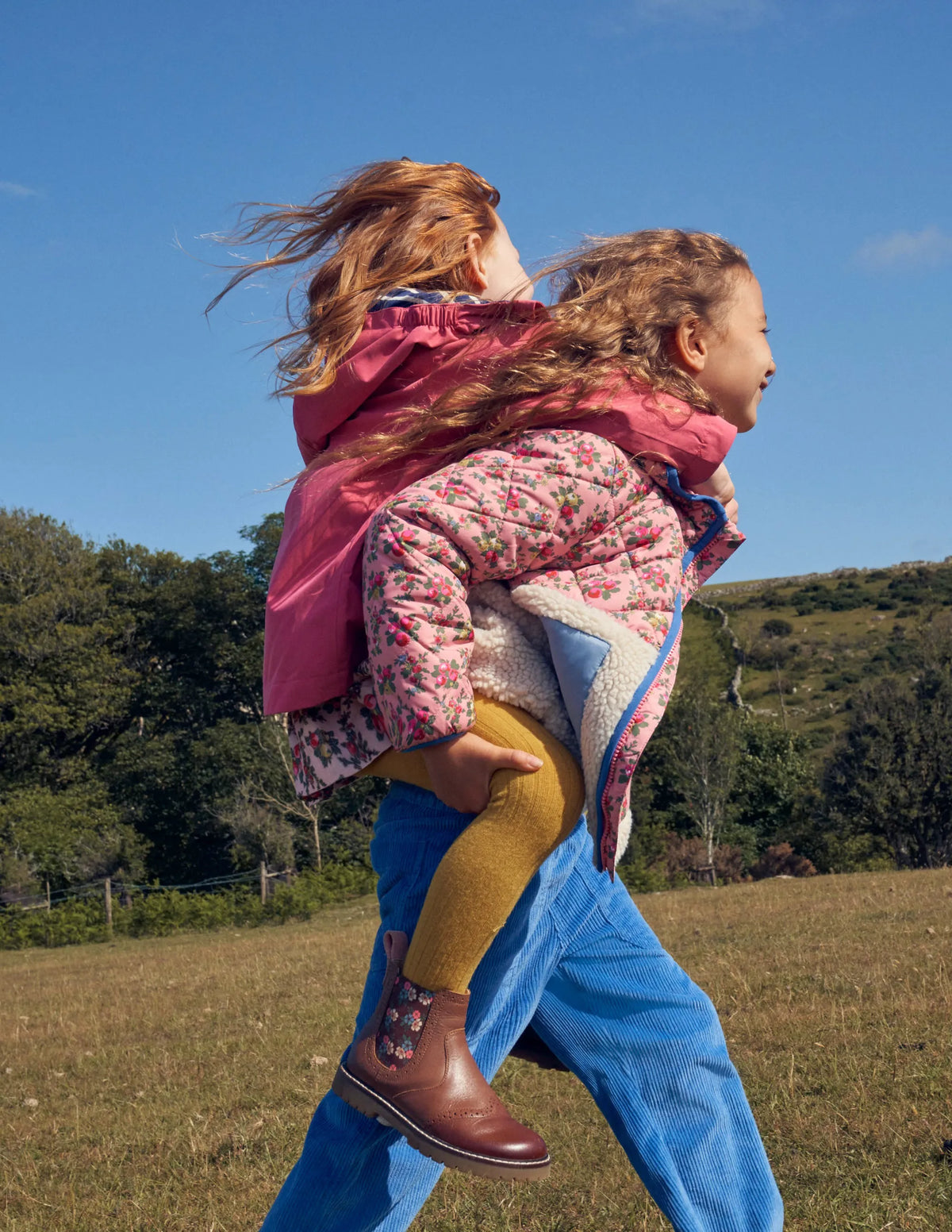 Chunky Pull-on Cord Pants-Delft Blue