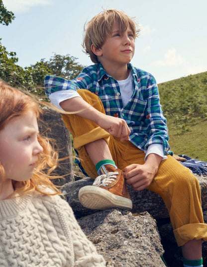 Chunky Pull-on Cord Pants-Brioche