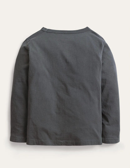 Lift-the Flap T-shirt-Smoke/Mandarin Red Volcano