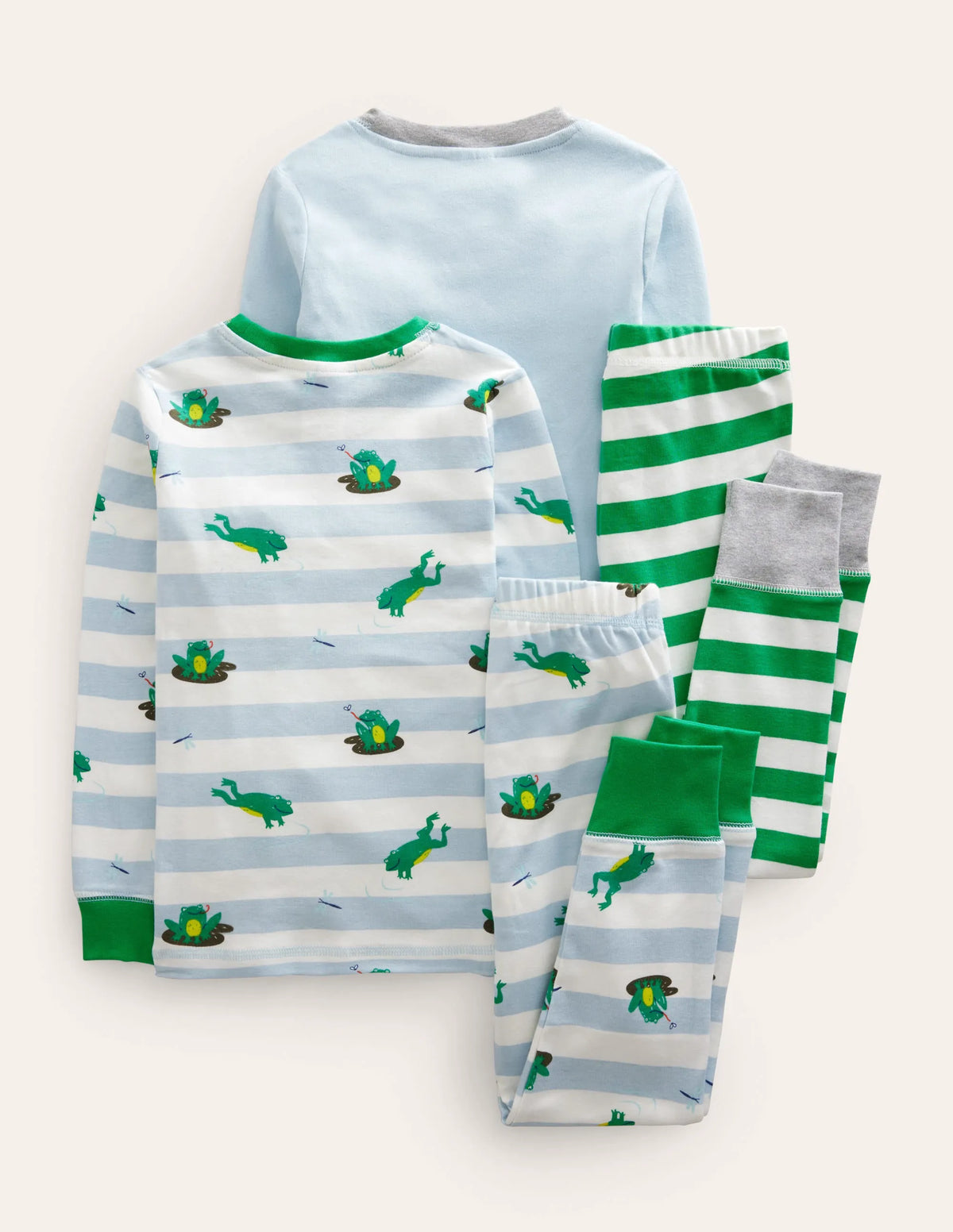 Snug Twin Pack Long Pajamas-Surf Frog