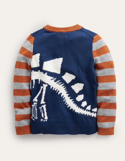 Fun Logo Sweater-College Navy Dino