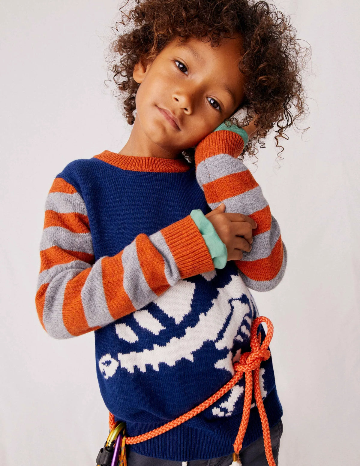 Fun Logo Sweater-College Navy Dino