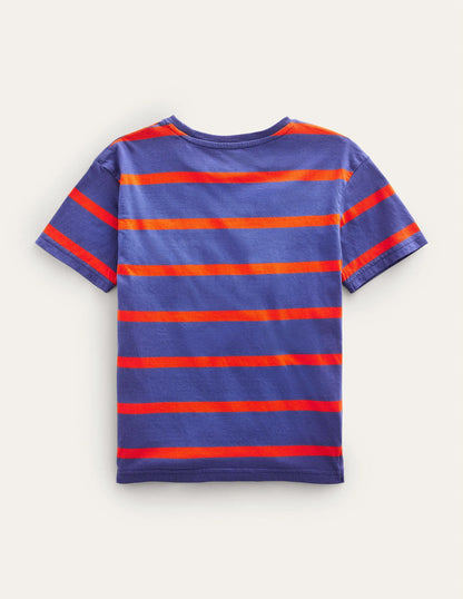 Relaxed T-shirt-Soft Starboard/Mandarin Red