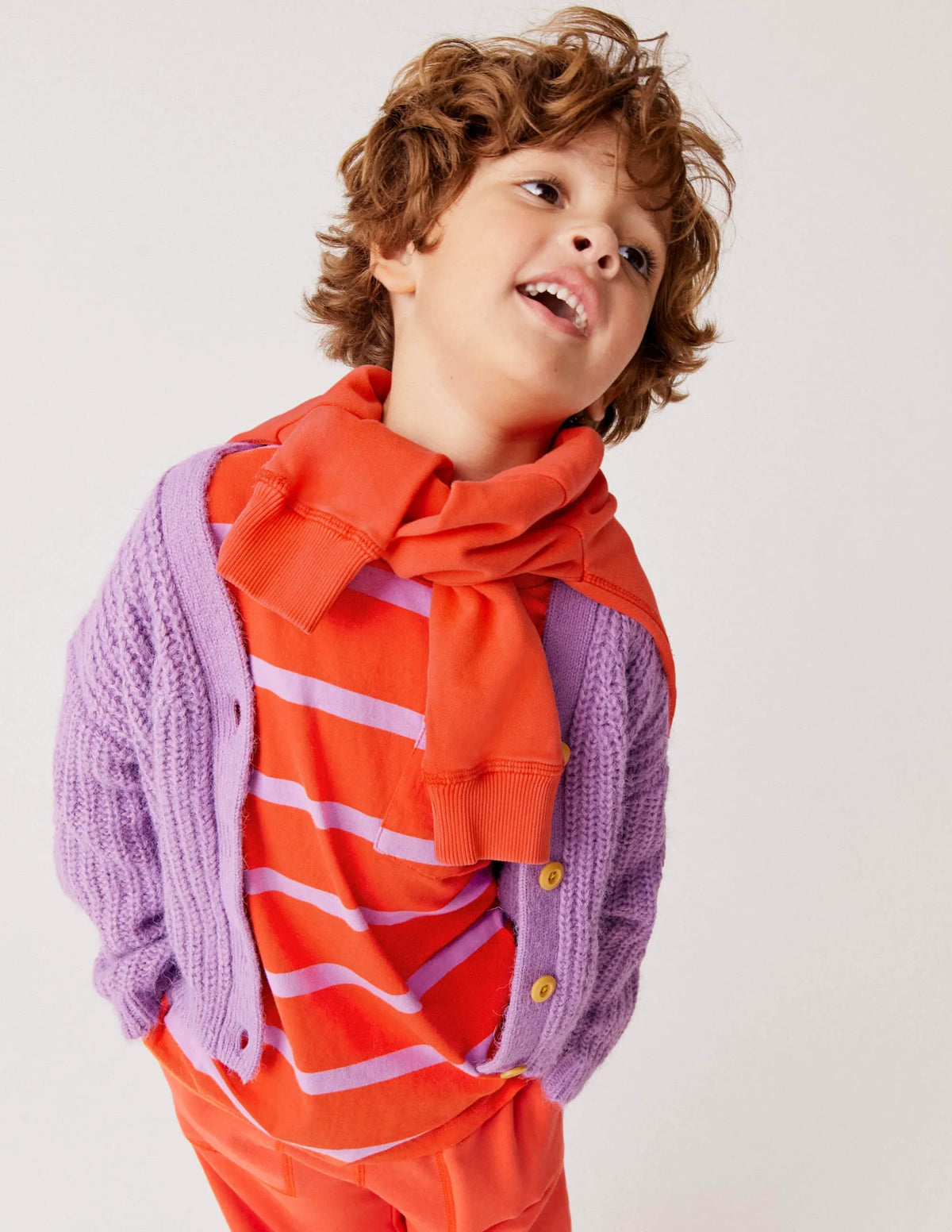 Relaxed T-shirt-Mandarin Orange/ Lupin