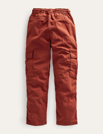Cargo Pull-on Pants-Roasted Chestnut