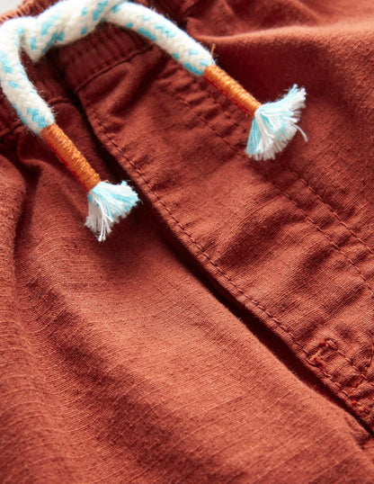 Cargo Pull-on Pants-Roasted Chestnut