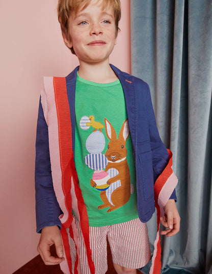 Easter Appliqué T-shirt-Aloe Green Easter