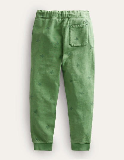 Printed Garment Dye Joggers-Safari Green Scribble Star
