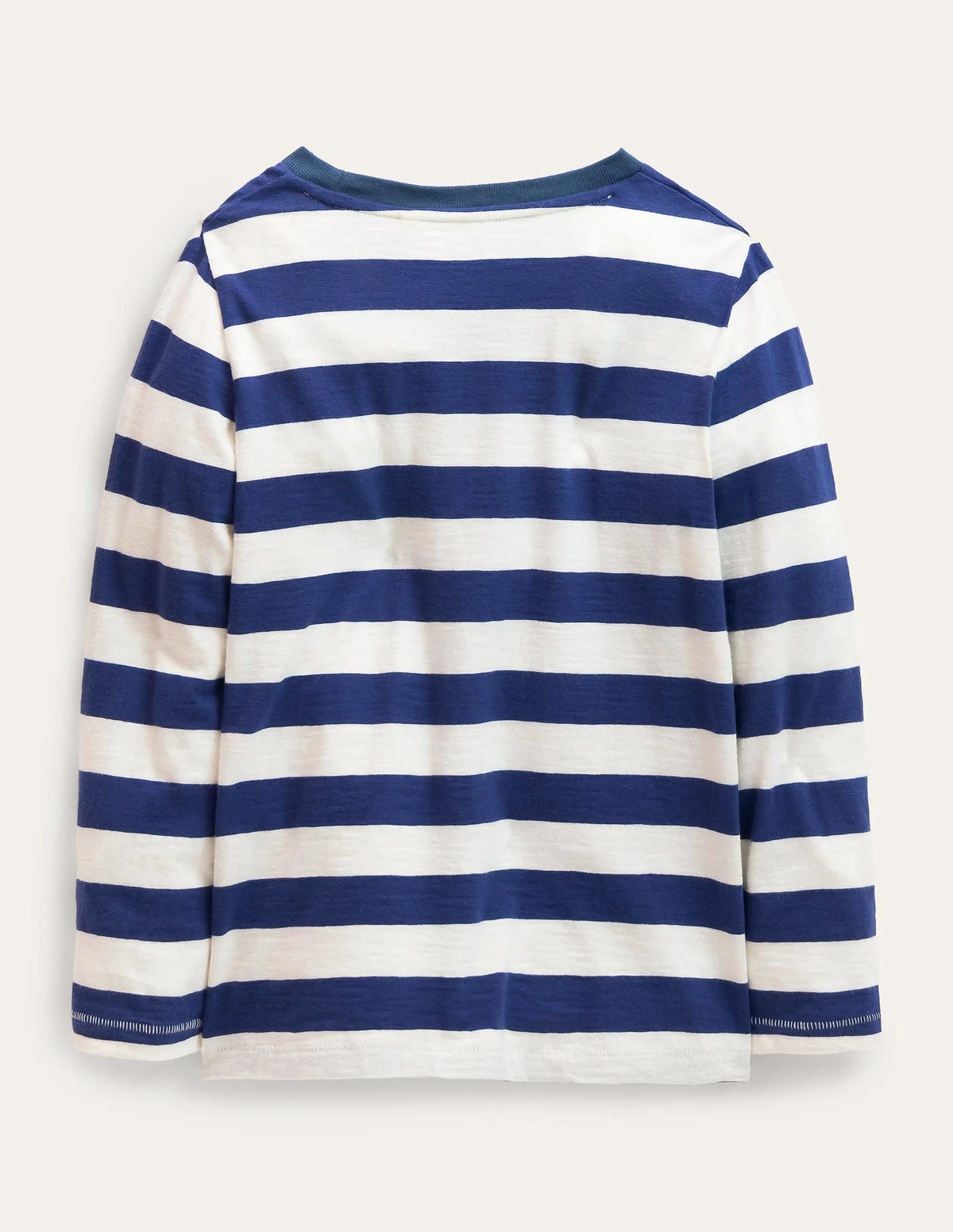 Long-sleeved Washed T-shirt-Starboard/Vanilla Pod