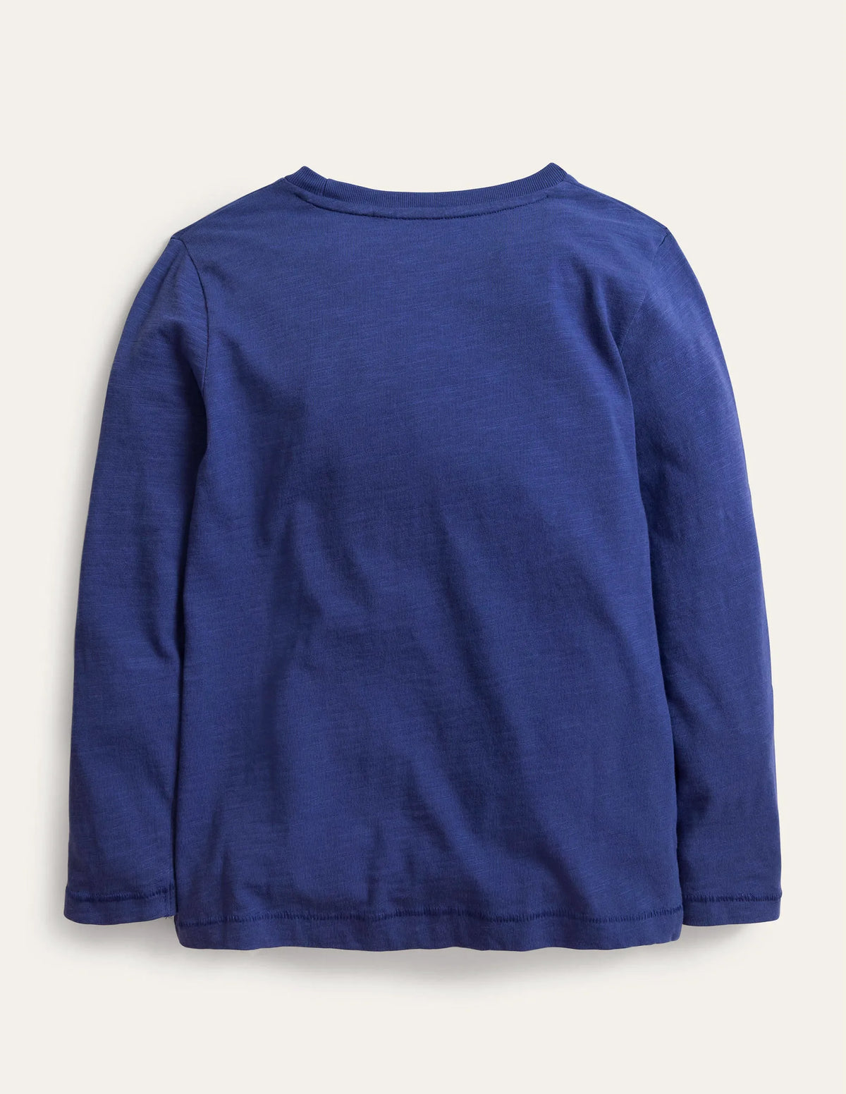 Long-sleeved Washed T-shirt-Starboard Blue