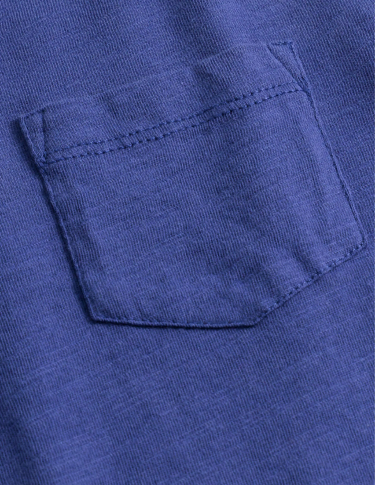 Long-sleeved Washed T-shirt-Starboard Blue