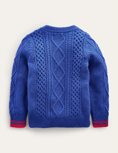 Cable Sweater-Bluing