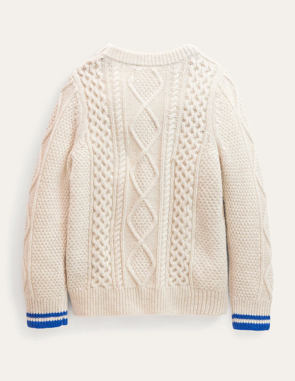 Cable Sweater-Ecru Marl