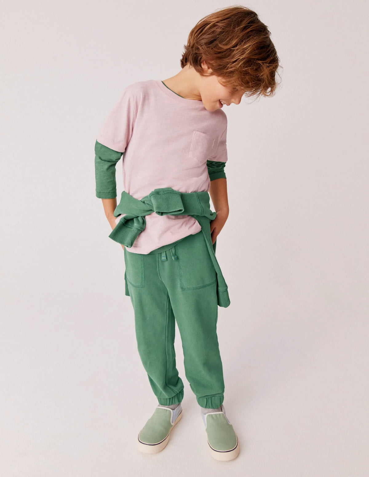 Sporty Joggers-Pottery Green