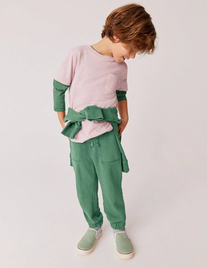 Sporty Joggers-Pottery Green