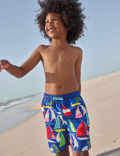 Swim Shorts-Aqua Bananas