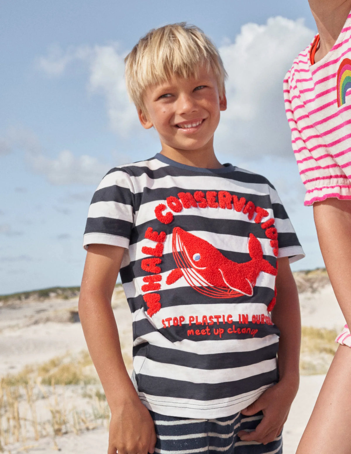 Whale Club T-shirt-Ecru Marl/Bluing Whale