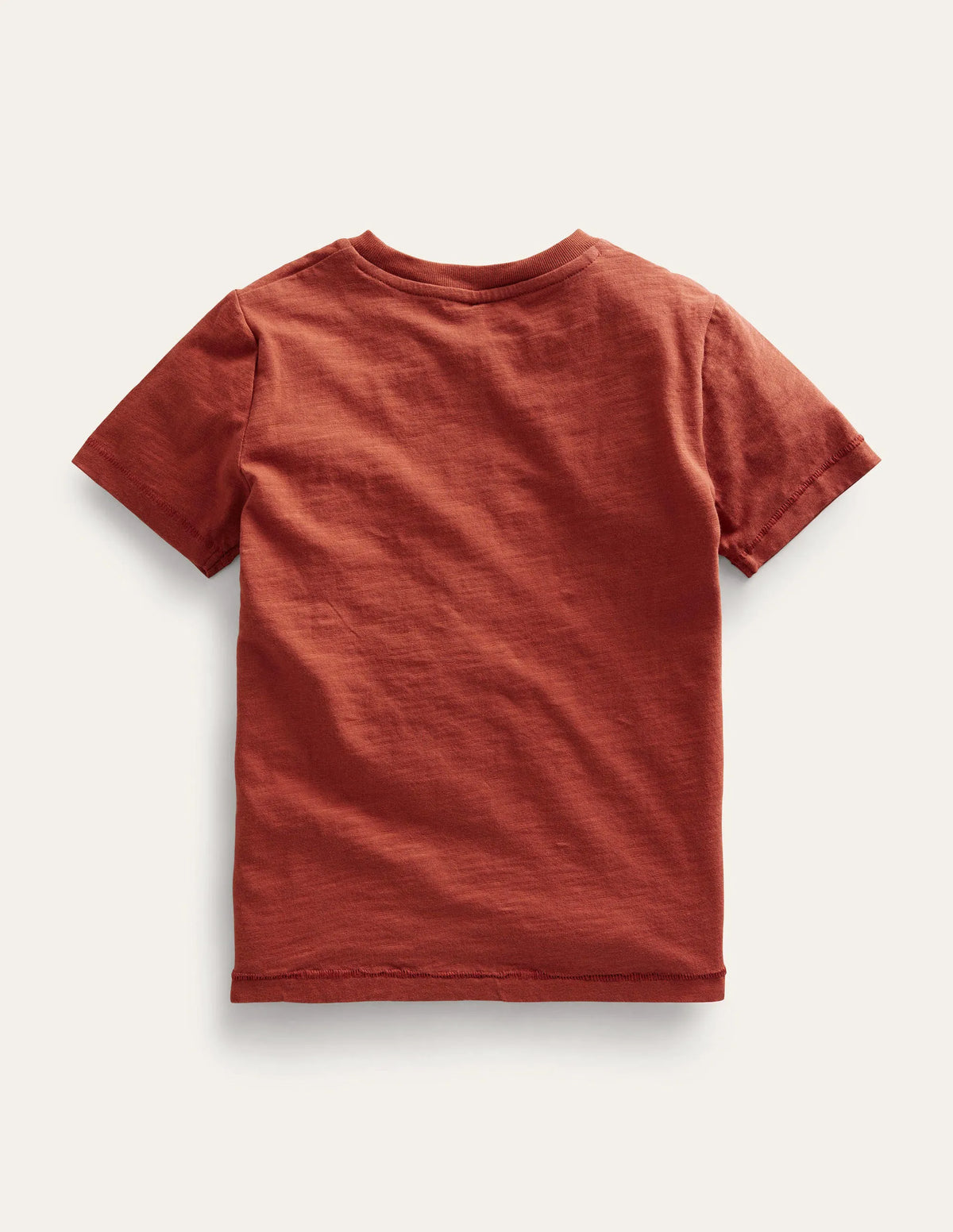 Washed Slub T-shirt-Roasted Chesnut