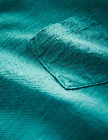 Washed Slub T-shirt-Persian Green