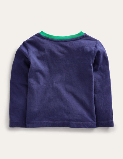 Lift-the-flap T-shirt-Starboard Blue Crocodile